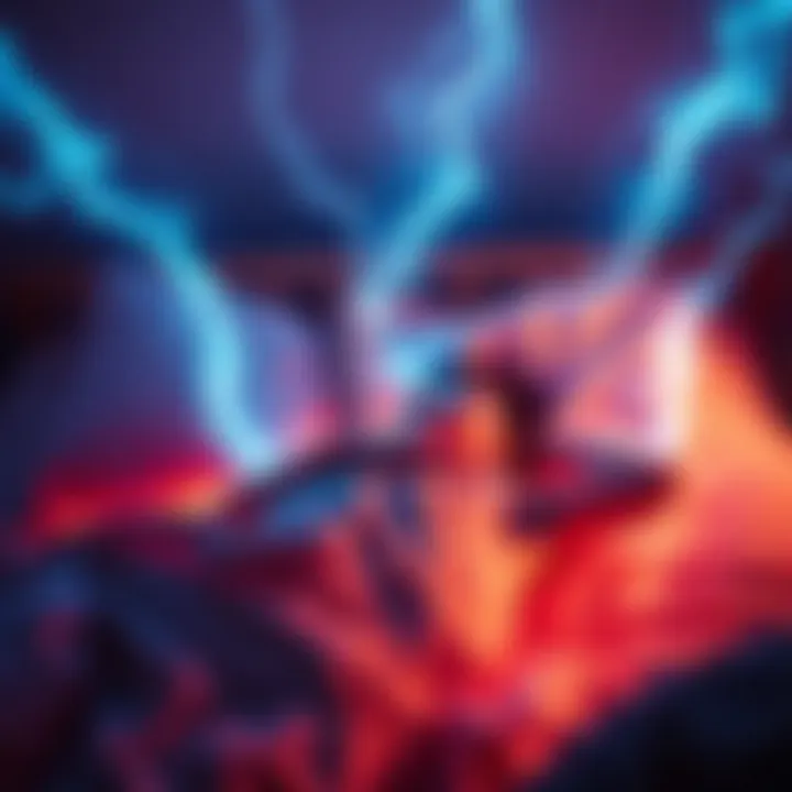 A person lying in bed with visible energy waves around them, symbolizing spontaneous vibrational states experienced at night