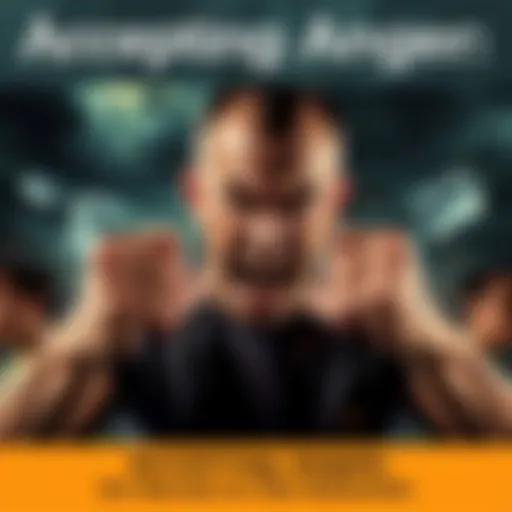 A person clenching their fists, showing frustration, with a stormy background symbolizing intense emotions.