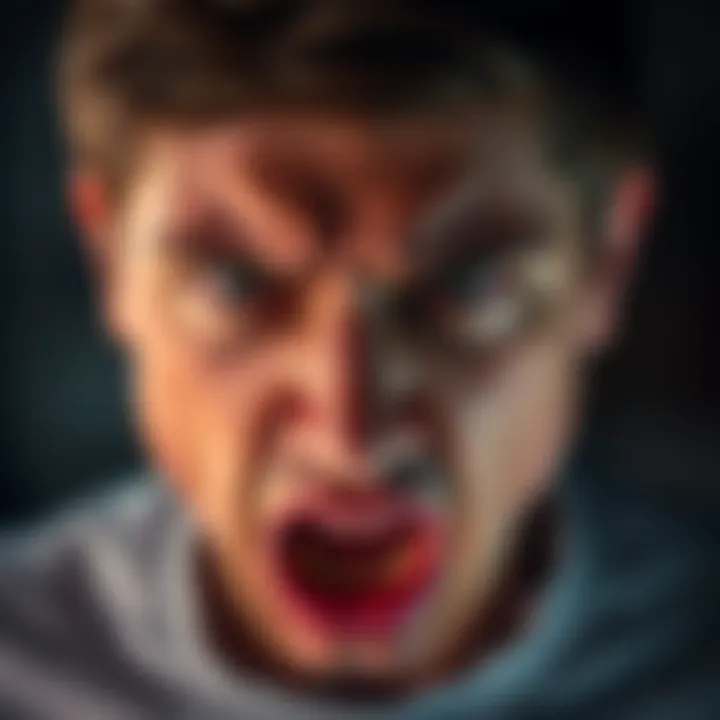 Individual with a distressed expression, symbolizing sudden anger toward a twin flame connection