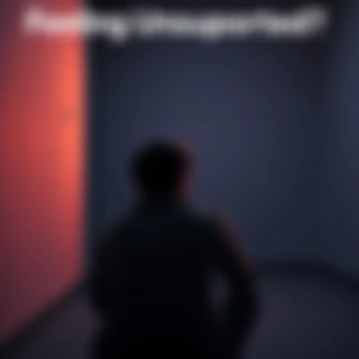 A person sitting alone in a dimly lit room, looking contemplative, reflecting feelings of support and isolation