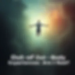 A person appears to float above their physical body, surrounded by a soft glow, representing an out-of-body experience.