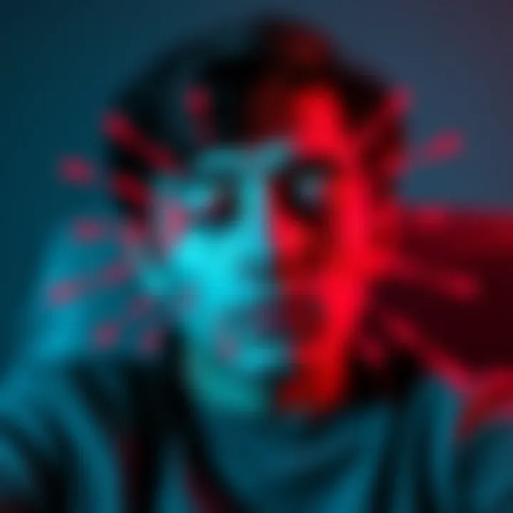 A person sits with closed eyes showing signs of rapid eye fluttering, illustrating a unique symptom during a shifting experience.