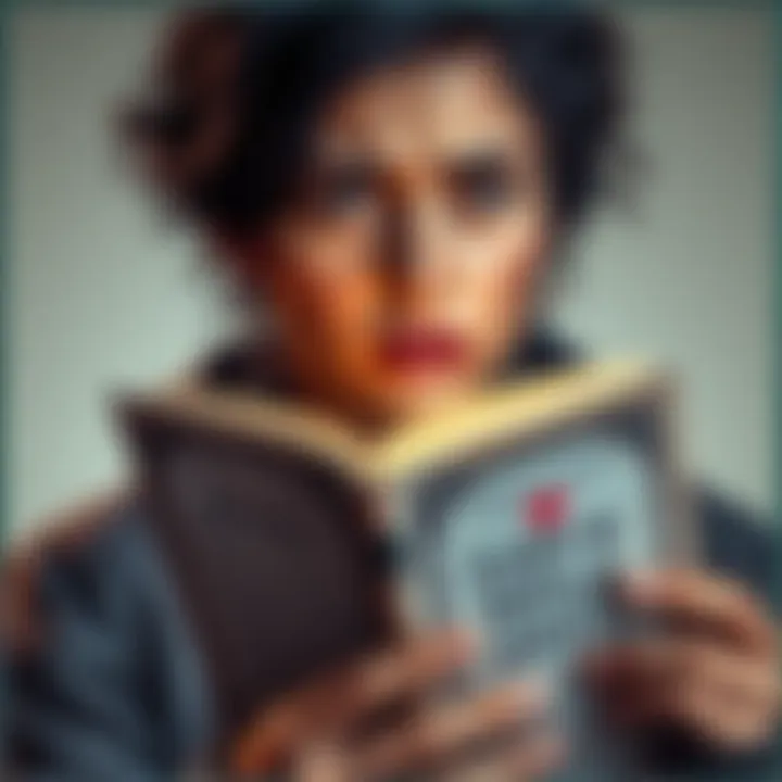 Person Holding a Spell Book A person looking concerned while holding a spell book and a love letter, contemplating their decision to buy a love spell.