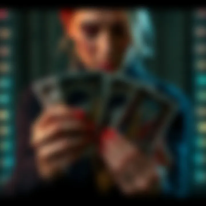 Person Holding Tarot Cards A person holds tarot cards, focusing on their questions for a reading, with a calm and thoughtful expression.