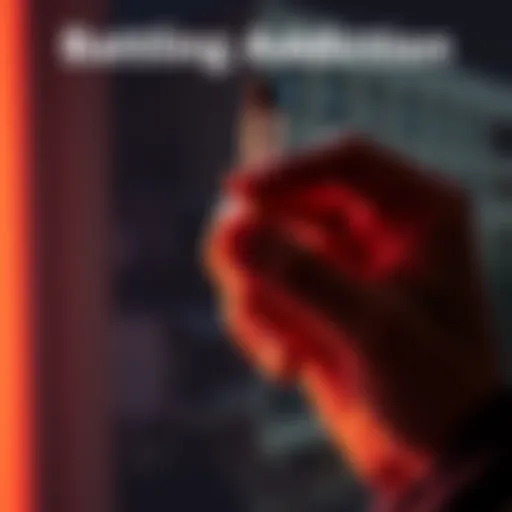 Close-up of a person's hand holding a vape pen, symbolizing nicotine addiction