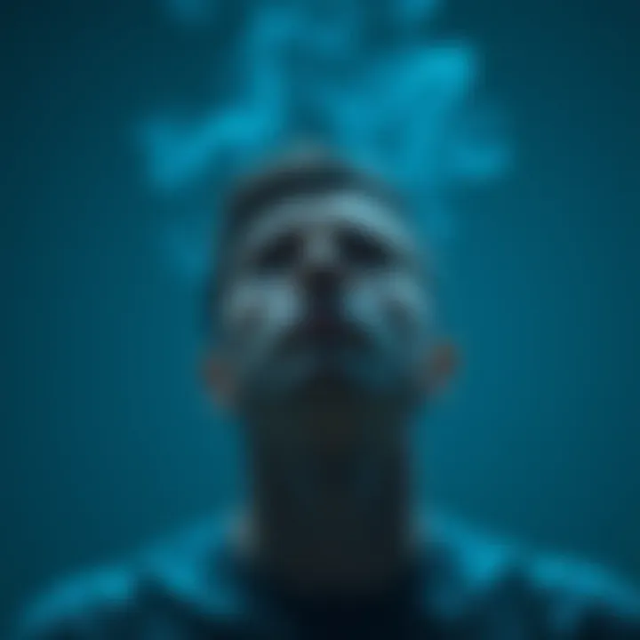 Individual with rapid breathing, looking concerned about their brain health