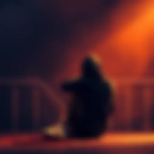 A person sitting alone, looking overwhelmed and confused, representing the emotional turmoil of ego death