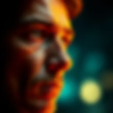 Person in Focus A close-up of a person looking thoughtfully, symbolizing investigation into identity.