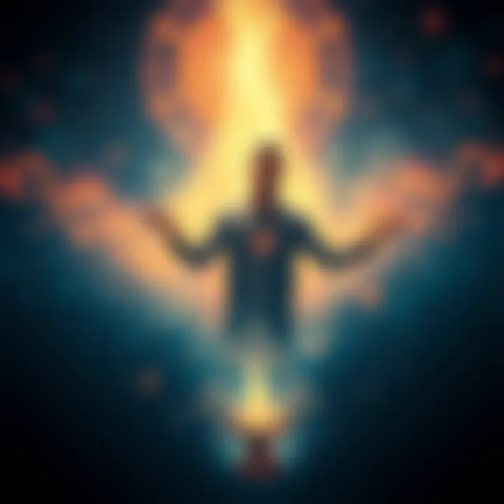 Individual experiencing tingling sensations while invoking Sitri, surrounded by a mystical atmosphere with dreamlike reflections in the background