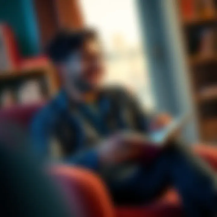 A person sits with a journal, laughing while jotting down thoughts to manage their obsessions