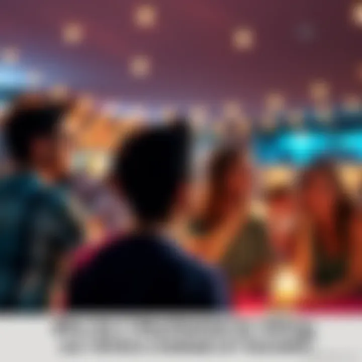 A person gazing at friends enjoying their lives, feeling left out and frustrated about their own unfulfilled desires.