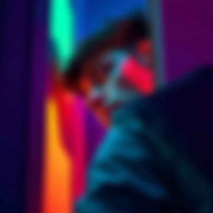 A person glancing toward the corner of a room, appearing unsettled as if sensing something unusual nearby.