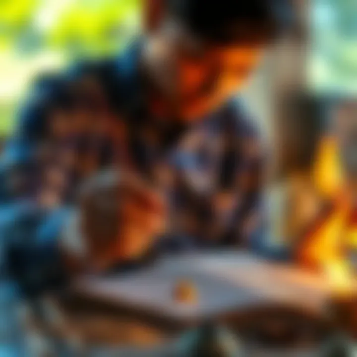 A person mixing ingredients to create incense cones using a recipe book