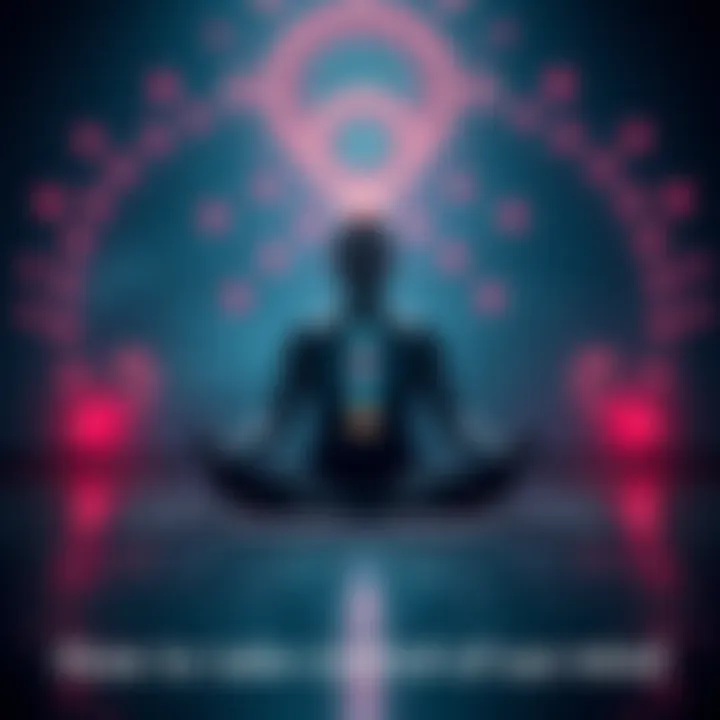 A person sitting cross-legged in a serene environment practicing chakra meditation to control their mind and thoughts.