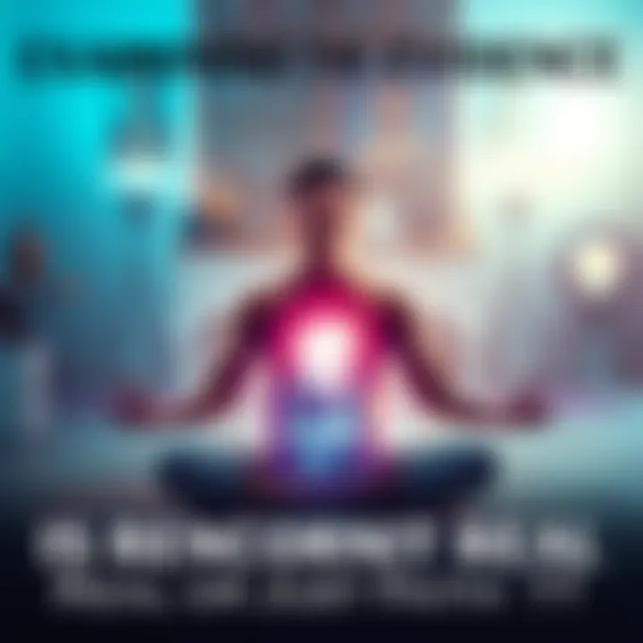 Person meditating with a glowing light Individual sitting in a meditative pose, surrounded by a soft glow representing spiritual energy and reflection on reincarnation