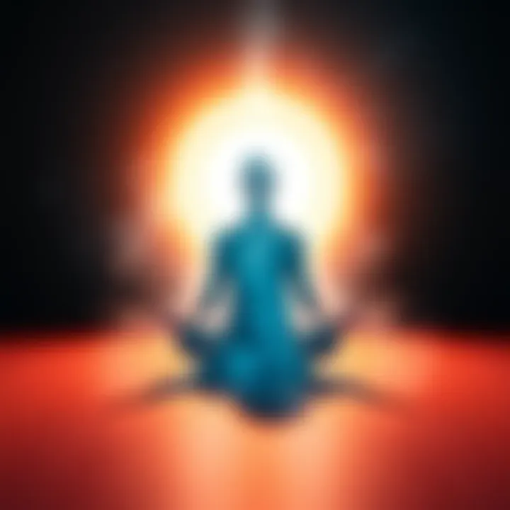 A person sitting cross-legged in meditation, surrounded by a soft glow, representing mystical experiences and consciousness.