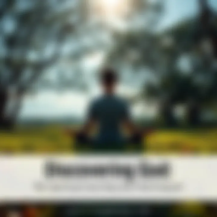 A person sitting cross-legged in a serene outdoor setting, surrounded by trees and sunlight, practicing meditation to connect with God.