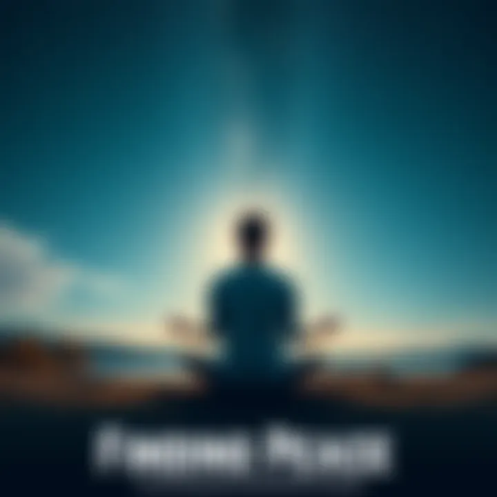 A person sitting cross-legged in a peaceful outdoor setting, surrounded by twinkling stars and a calm sky, reflecting on their spiritual connection.