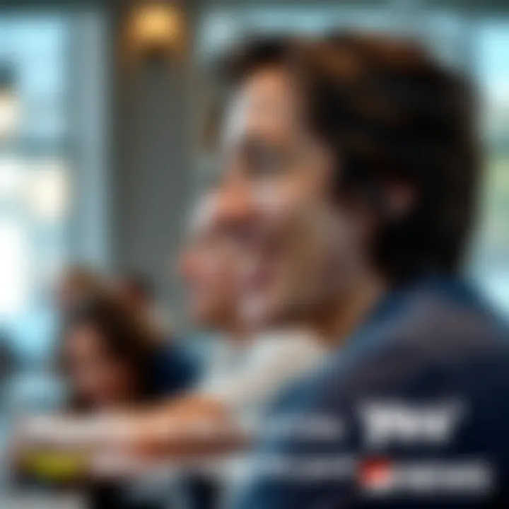 A person smiling and nodding in agreement during a conversation, showing positivity with body language.