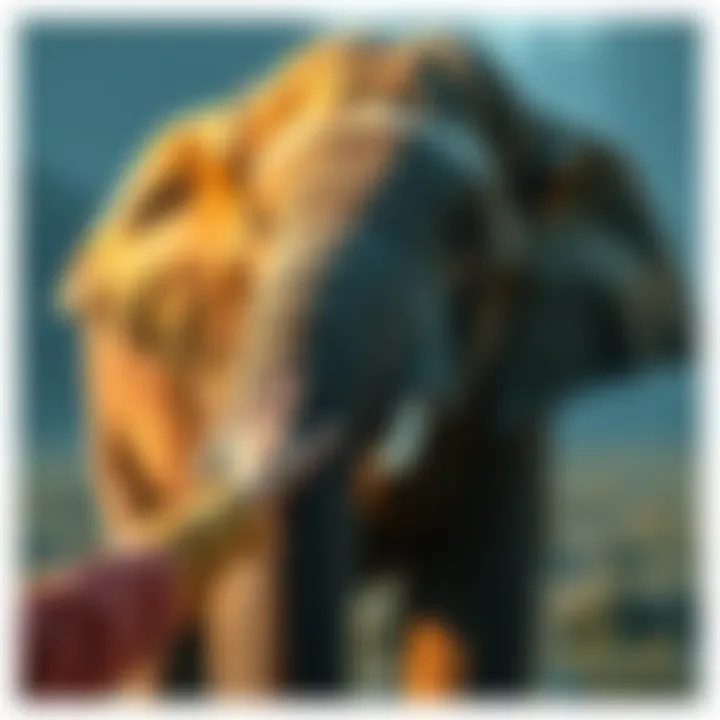 A person gently pets a large elephant while it appears distressed, highlighting a sense of concern and connection.