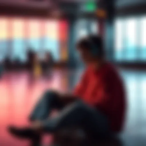 Individual sitting peacefully with a journal, focusing on a few written affirmations