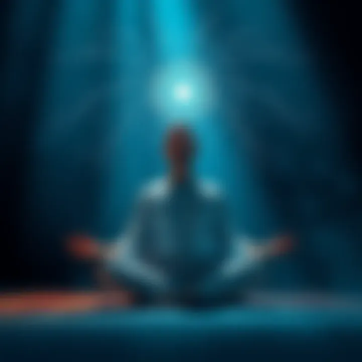 Individual meditating in a calm environment, focusing on energy activation techniques