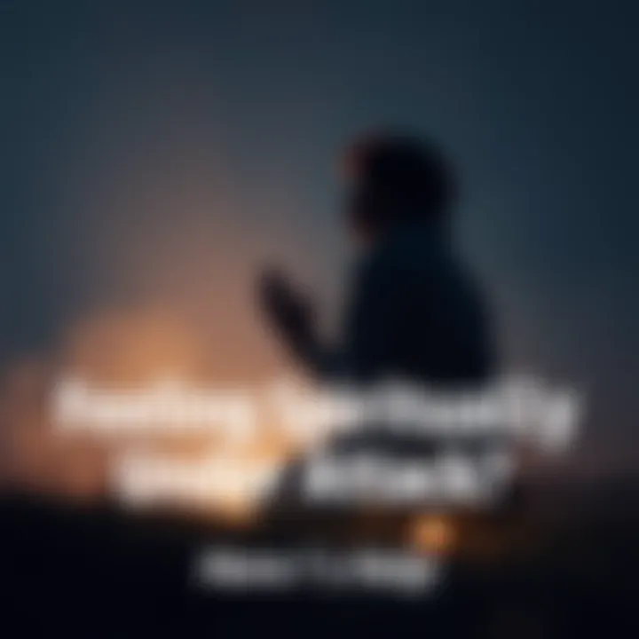 A person kneeling in prayer surrounded by a soft glow, seeking spiritual help and peace, set against a calming background