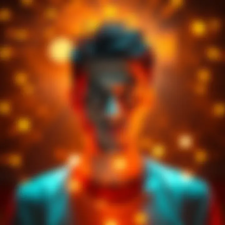 Individual surrounded by a warm glow, representing love and positivity while looking conflicted