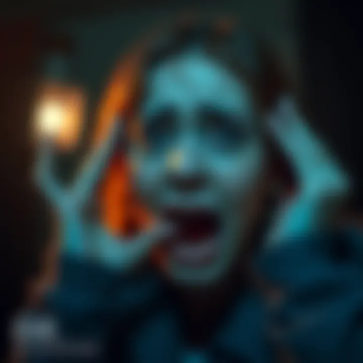 Person reacting to a breakup A person looking shocked and upset after receiving a message, signifying the end of a relationship.