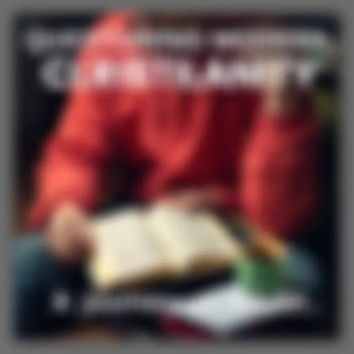 A thoughtful person reflecting while holding a Bible, surrounded by notes and a cup of coffee.
