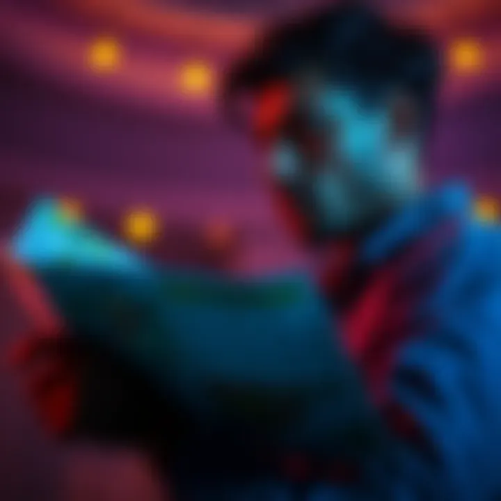 Person reflecting on chart reading Individual looking thoughtful while studying a Lagna chart, representing confidence and communication issues related to combusted Mercury in relationships.