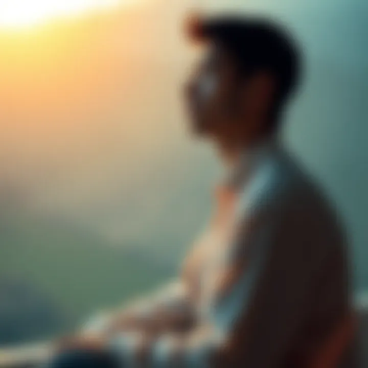 A person sitting quietly with eyes closed, pondering their thoughts in a peaceful environment, symbolizing awareness and consciousness.