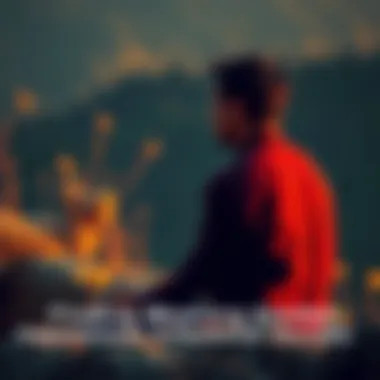 A person sitting in a peaceful setting, contemplating the changes in life, surrounded by nature.