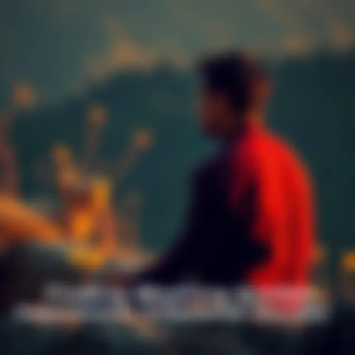 A person sitting in a peaceful setting, contemplating the changes in life, surrounded by nature.