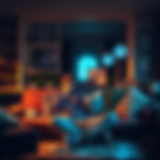 A person sitting in a cozy room, looking thoughtfully at their phone, contemplating the impact of late diagnosis on their life, surrounded by personal items and notes about ADHD treatment.