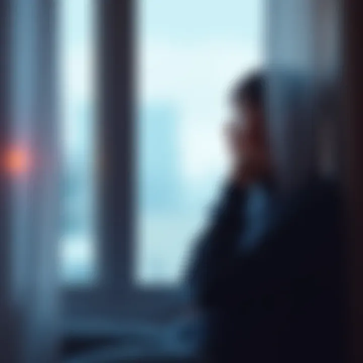A person sitting thoughtfully, looking out the window, contemplating their feelings related to emotional strain, with soft light illuminating their face.