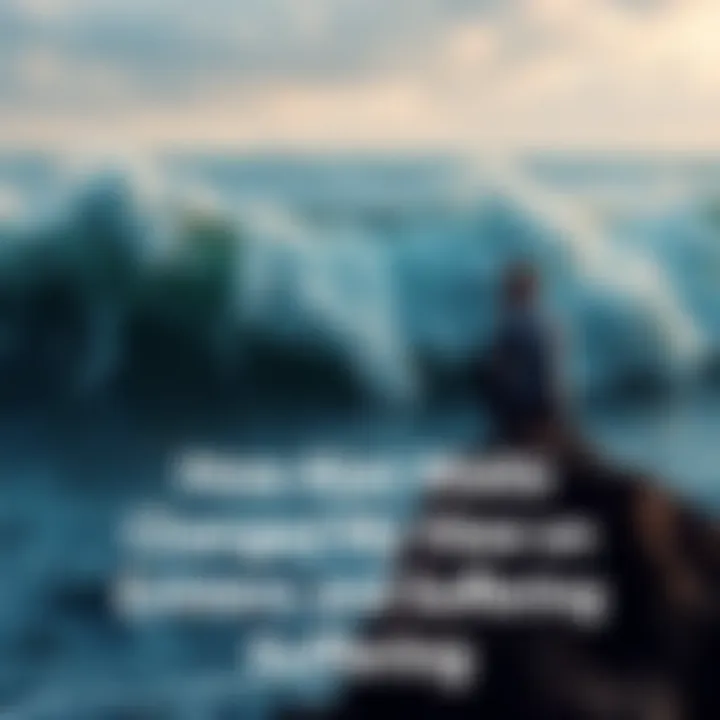 A person sitting on a rock by the ocean, deep in thought, with waves crashing in the background, representing contemplation of existence and suffering.