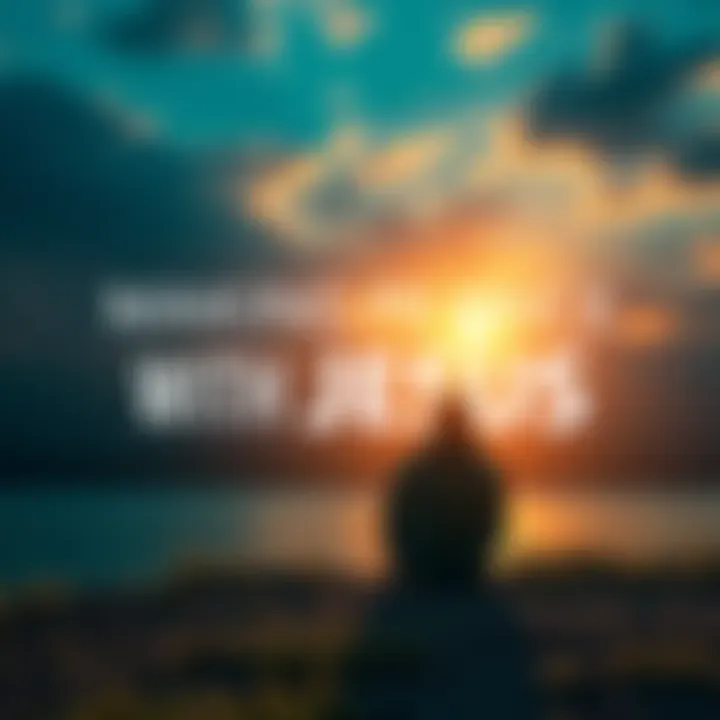 A person sitting peacefully in a serene setting, contemplating their connection with Jesus and spirituality.