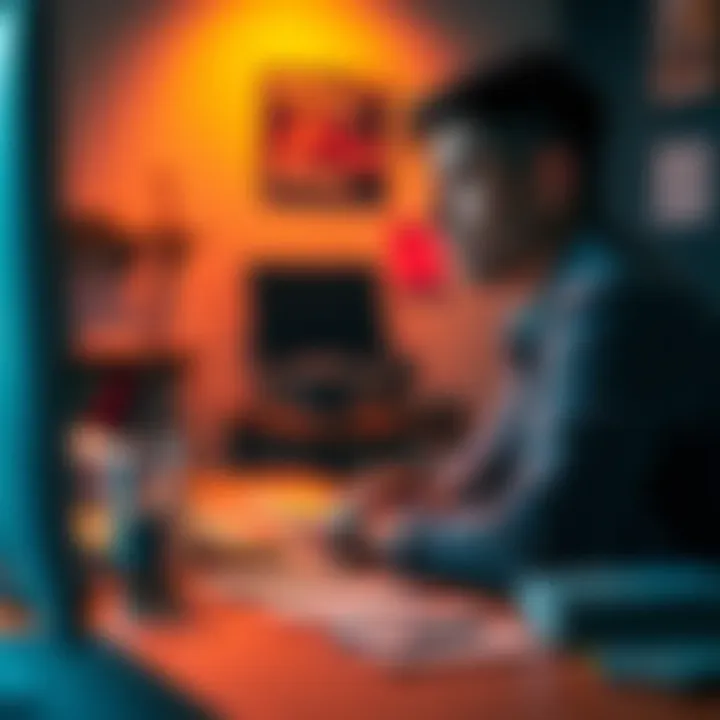 A person sitting at a desk, looking thoughtful and surrounded by notes about shifting, illustrating the struggle with procrastination and the desire to commit to personal goals.