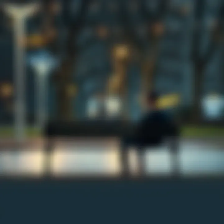 A person sitting alone on a park bench, looking contemplative and lost in thought about their romantic future.