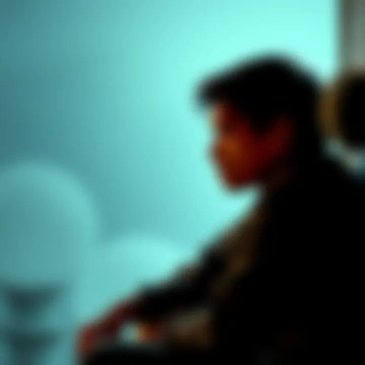 A person sitting alone, looking contemplative with a thoughtful expression, representing struggles with morality and a lack of spiritual guidance.