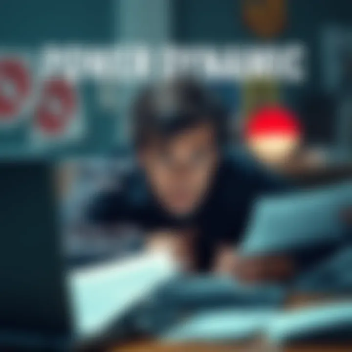 A concerned citizen pondering over news articles about the Epstein files, surrounded by papers and a laptop, looking troubled and inquisitive.