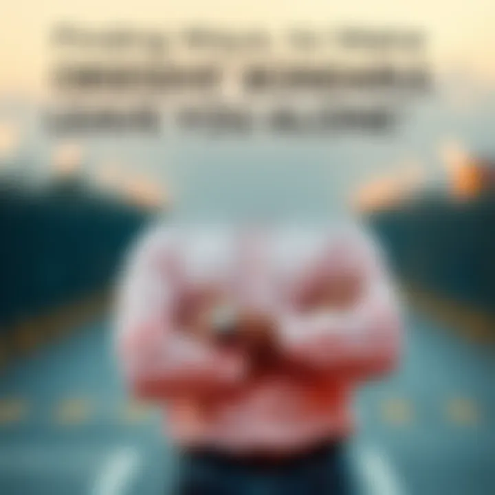 A person standing confidently with arms crossed, signaling to an overly persistent individual to maintain distance, showcasing the importance of setting personal boundaries.