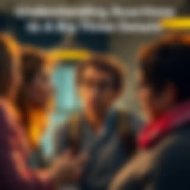 Person sharing details A person talking to friends about their big three details, showing mixed expressions of curiosity and concern