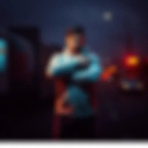A person standing confidently with arms crossed, showing strength against unseen threats, symbolizing protection from gangstalking.