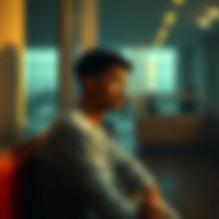 A person gazing thoughtfully out a window, reflecting feelings of disillusionment in a modern setting.