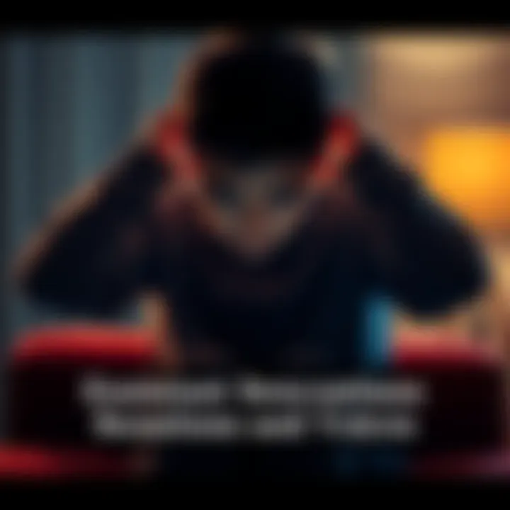 Individual experiencing discomfort from continuous voices and sensations, looking for relief