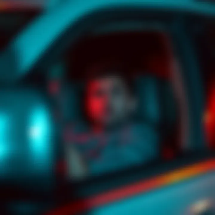 Individual lying in a parked car, visibly tense and unable to move as they struggle with sleep paralysis during a nap, illustrating the sensation of being trapped while awake