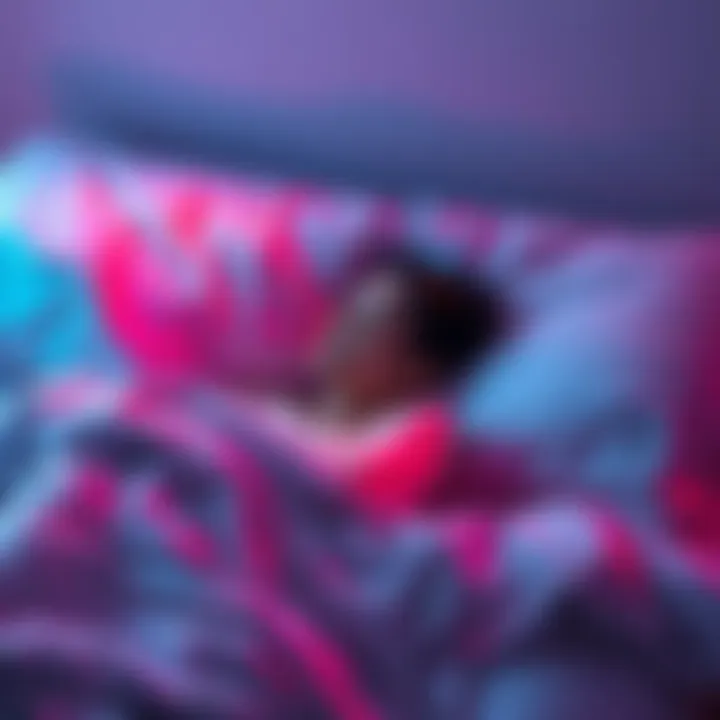 Person Sleeping Peacefully A serene person sleeping in a cozy bed, surrounded by soft pillows and blankets, evoking a sense of calm and awareness during sleep.