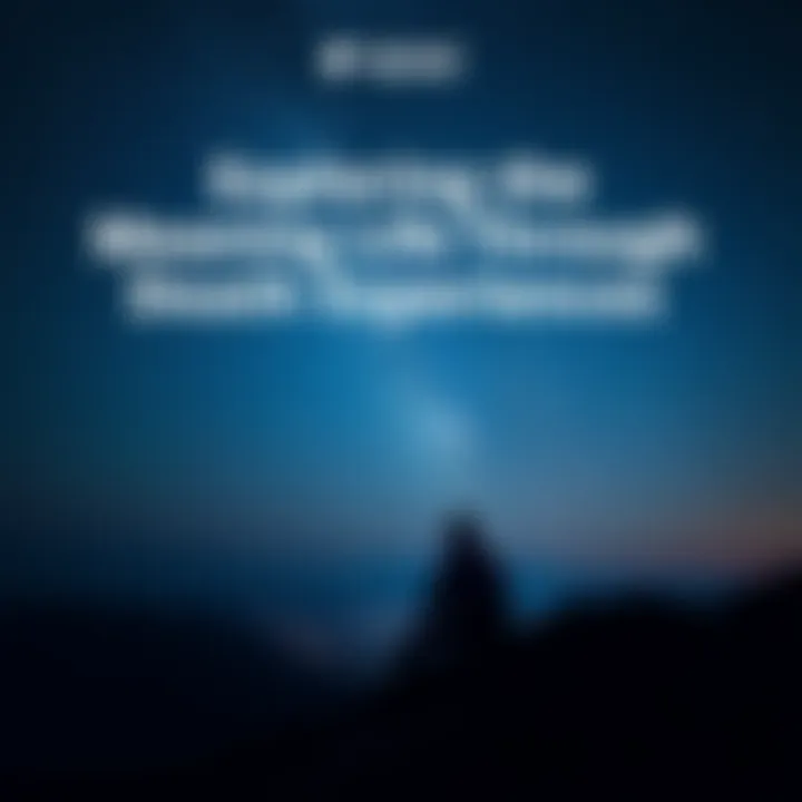 A person sitting on a hill, gazing up at a starlit sky, contemplating life and existence
